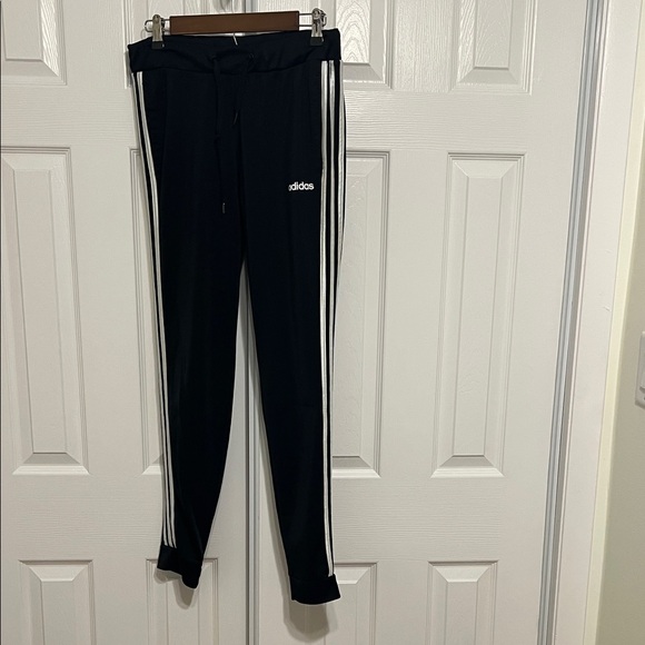 Adidas Black Joggers with White Accents - Picture 1 of 3